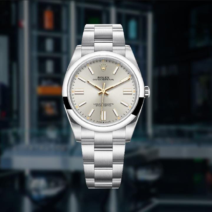 Rolex Oyster Perpetual Silver Golden